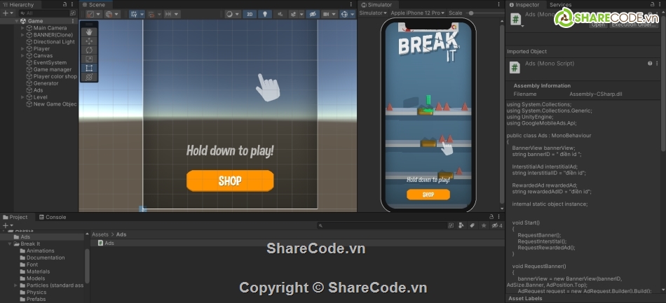 source code breakit,source game Break it,source code game unity,source code game Break it,code Break it,Break it - game 3D